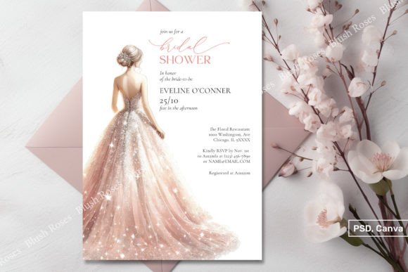 Download Blush Pinl Sparkles Bride Dress Lux Invi - Premium Resources